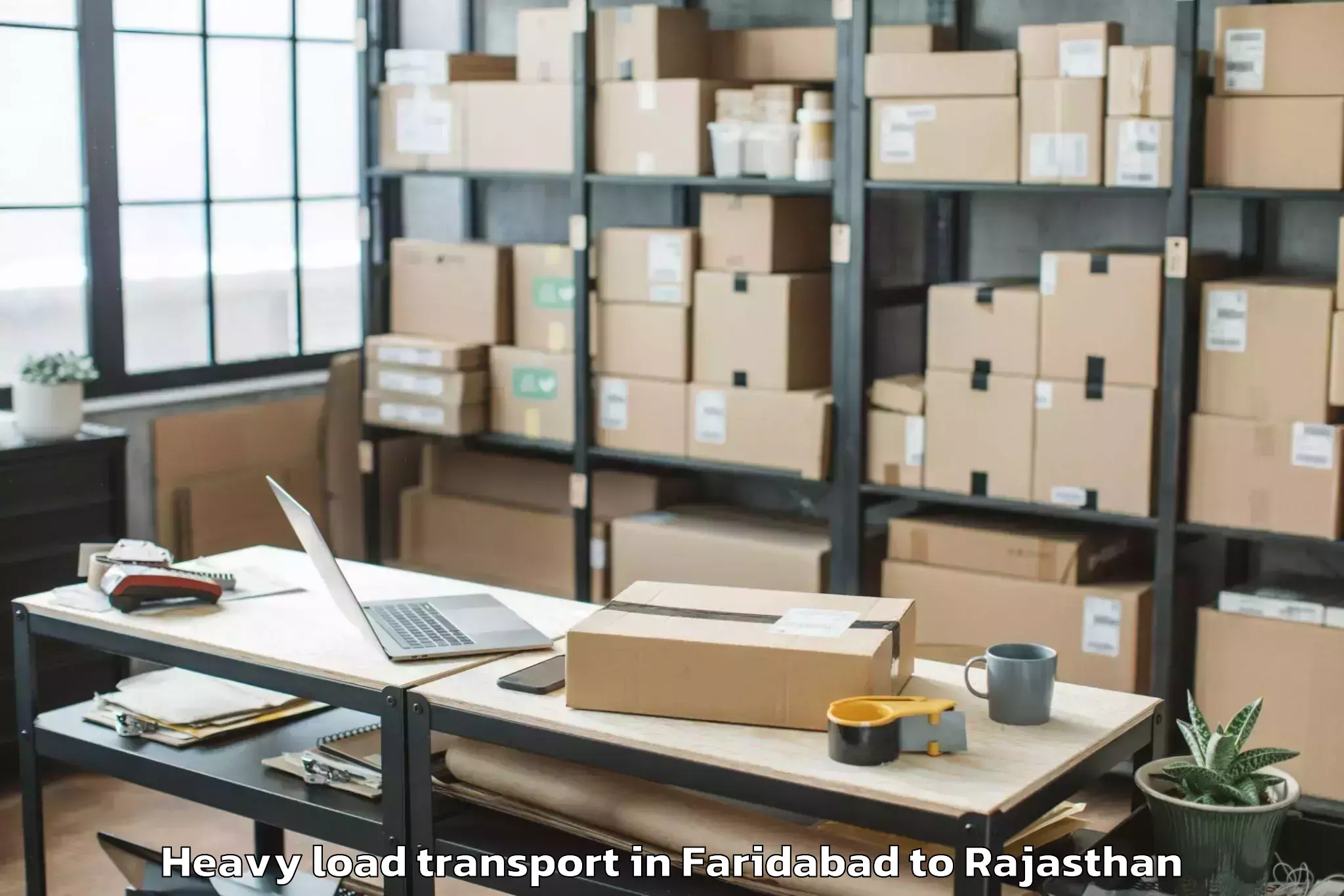 Book Faridabad to Jojawar Heavy Load Transport Online